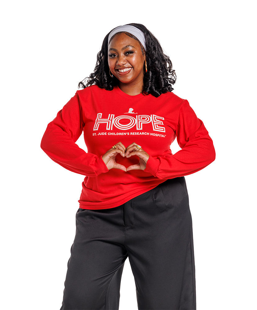 Primary image St. Jude HOPE Long Sleeve Tee - Red
